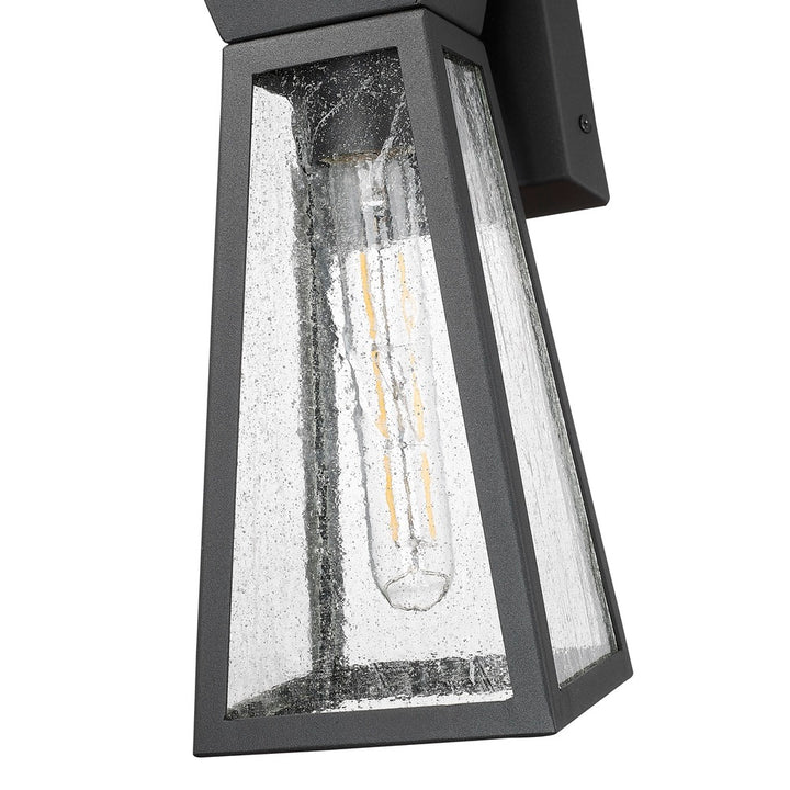 Lucian Collection 1-Light 12" Outdoor Wall Light Black