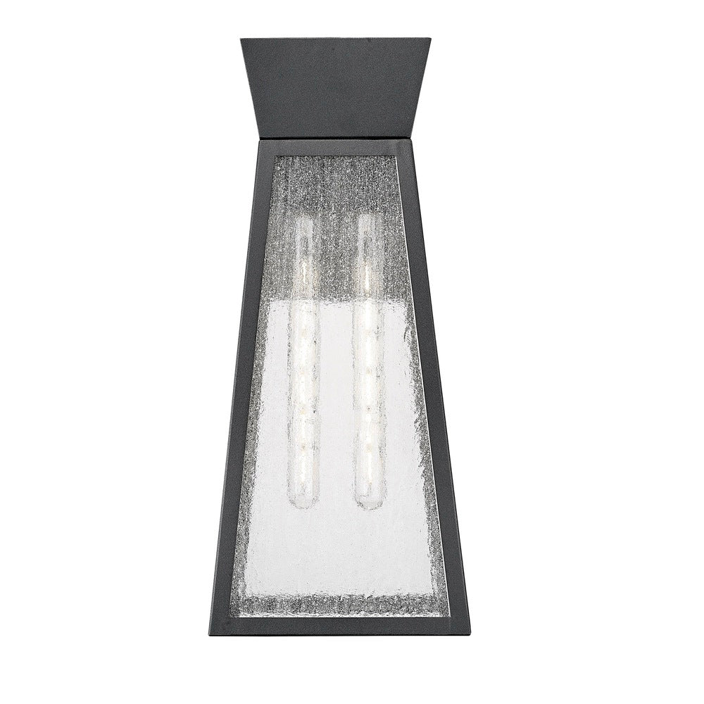 Lucian Collection 2-Light Outdoor Wall Light Black