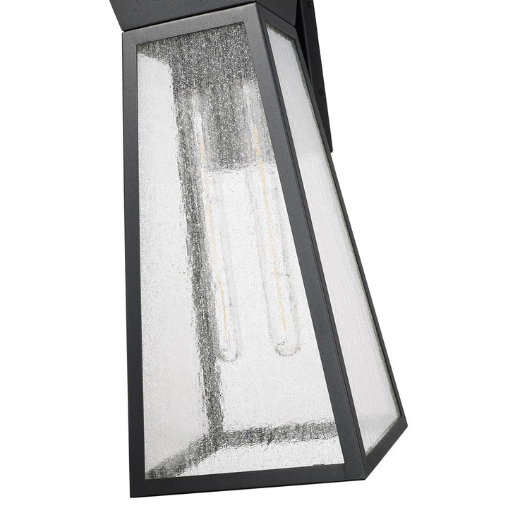 Lucian Collection 2-Light Outdoor Wall Light Black