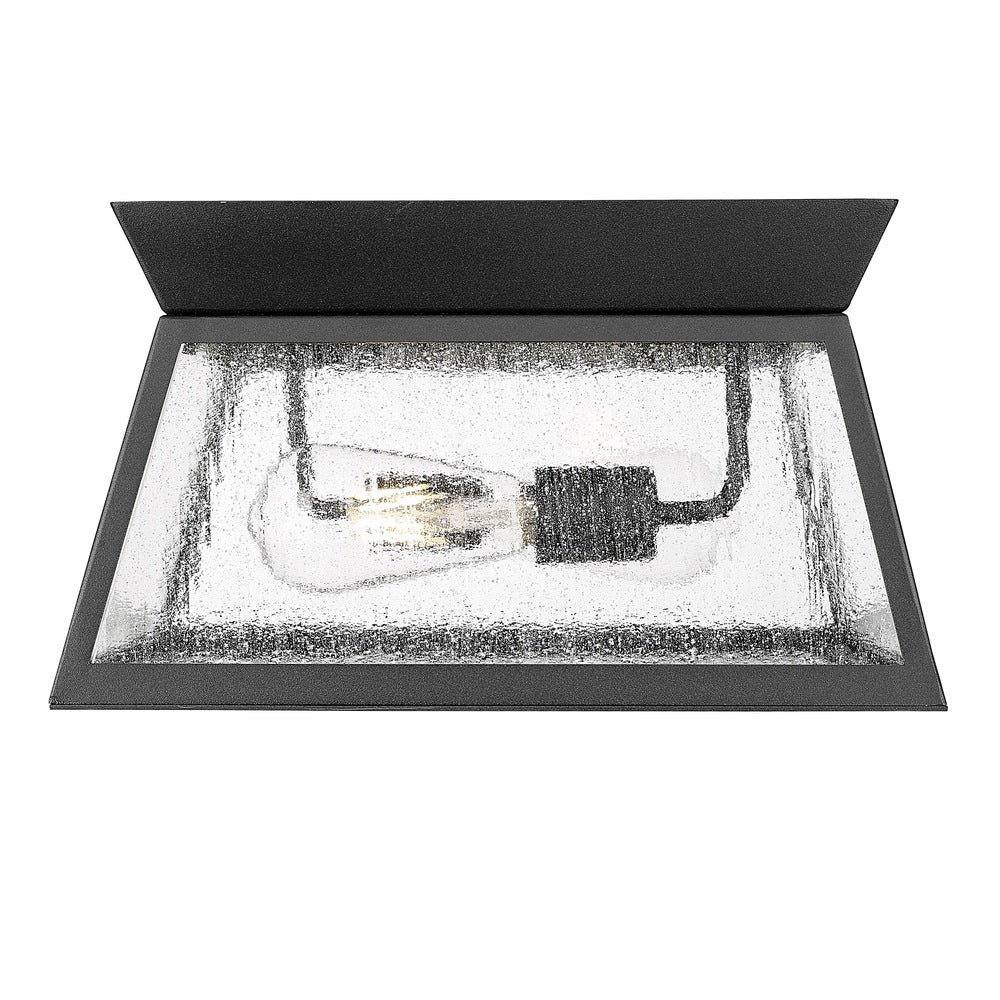 Lucian Collection 2-Light Outdoor Flushmount Black