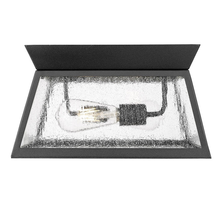 Lucian Collection 2-Light Outdoor Flushmount Black