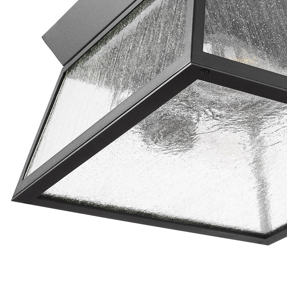 Lucian Collection 2-Light Outdoor Flushmount Black
