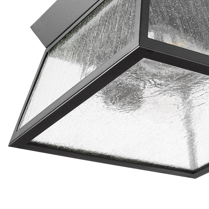Lucian Collection 2-Light Outdoor Flushmount Black