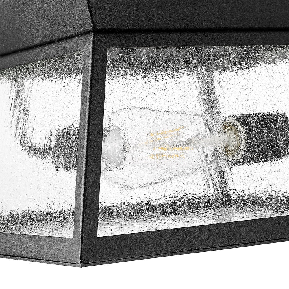 Lucian Collection 2-Light Outdoor Flushmount Black