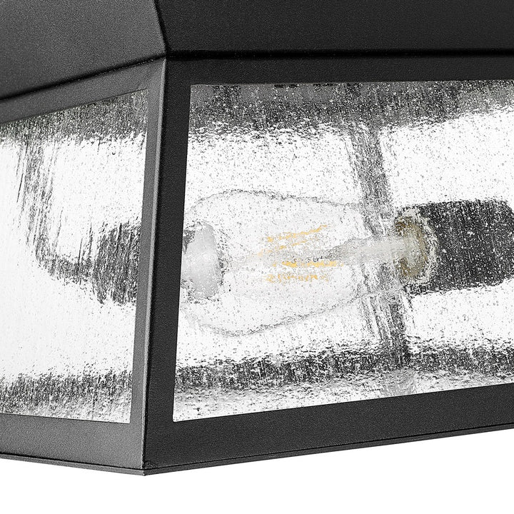 Lucian Collection 2-Light Outdoor Flushmount Black