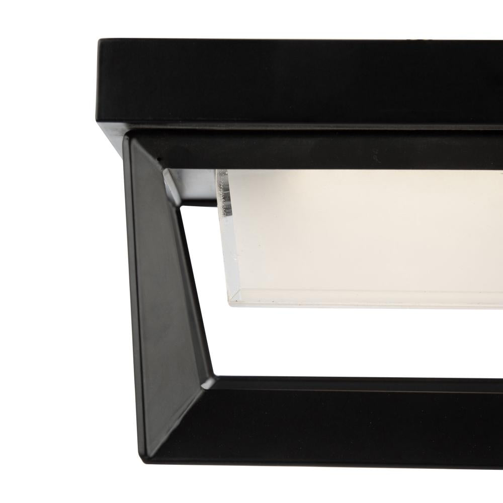 Waterbury 12W LED Outdoor Flush Mount Black