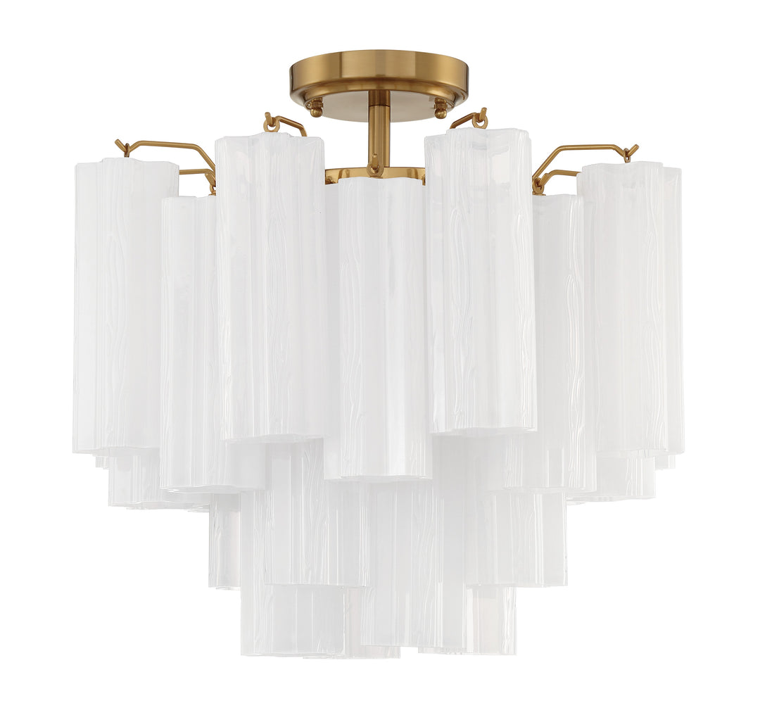Addis 4 Light Aged Brass Semi Flush Mount