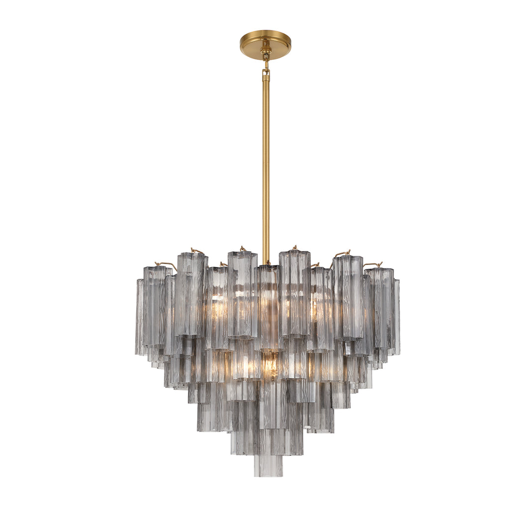 Addis 12 Light Aged Brass Chandelier