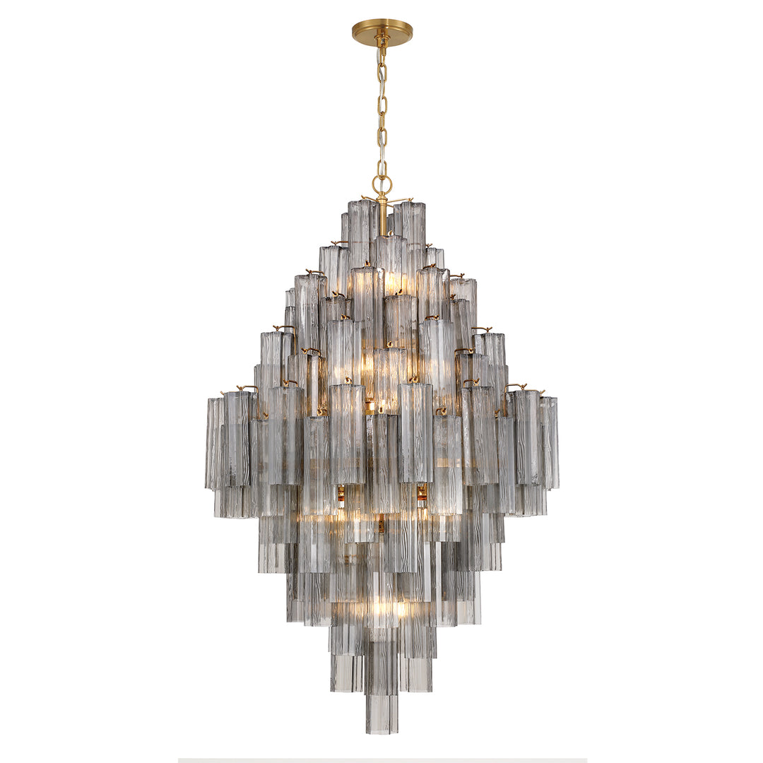 Addis 20 Light Aged Brass Chandelier