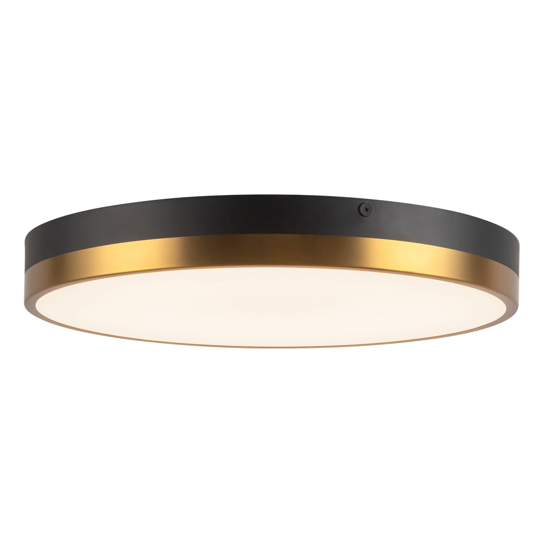 Adelaide 15-in Aged Gold/Matte Black LED Flush Mount