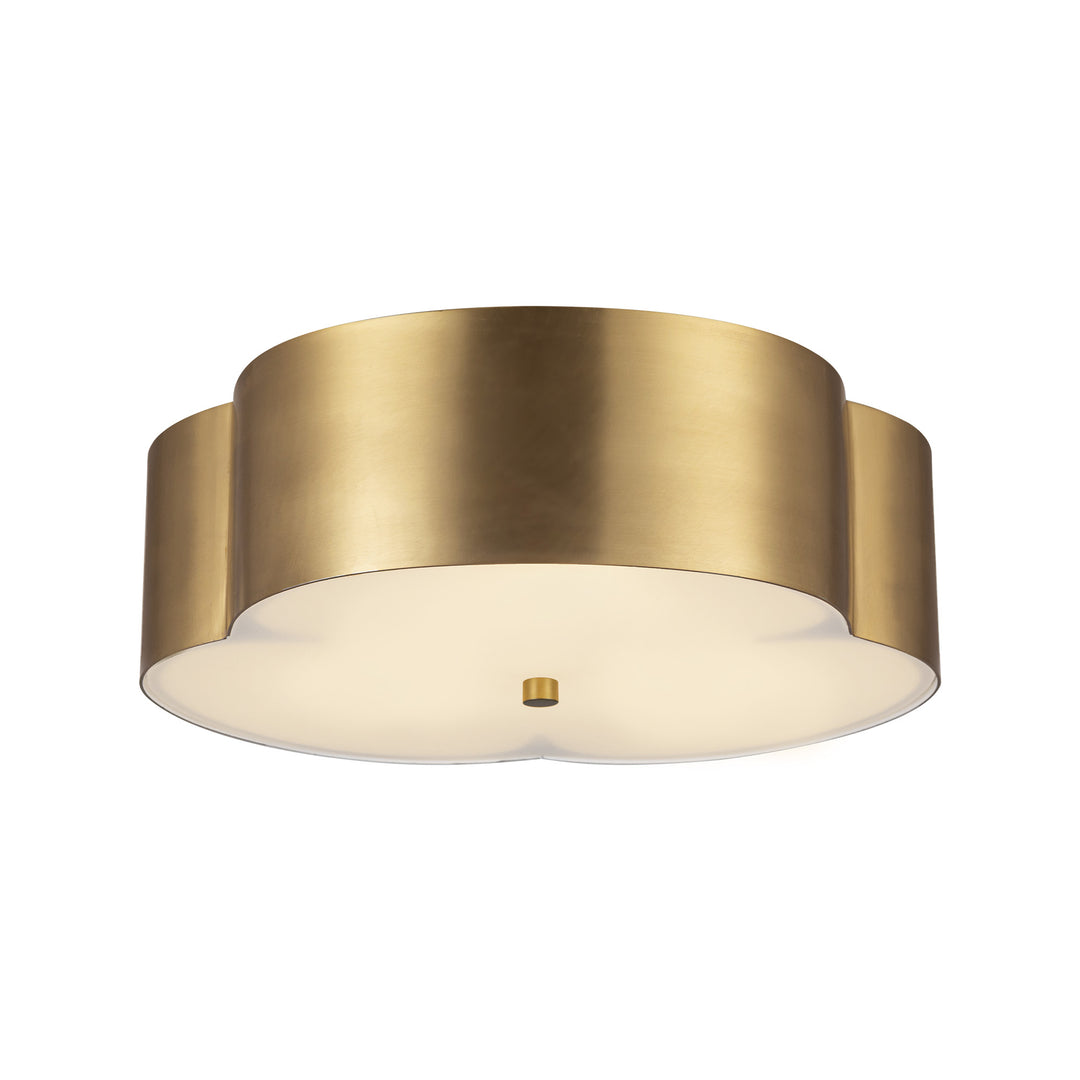 Adella 14-in Brushed Gold Socket Flush Mount
