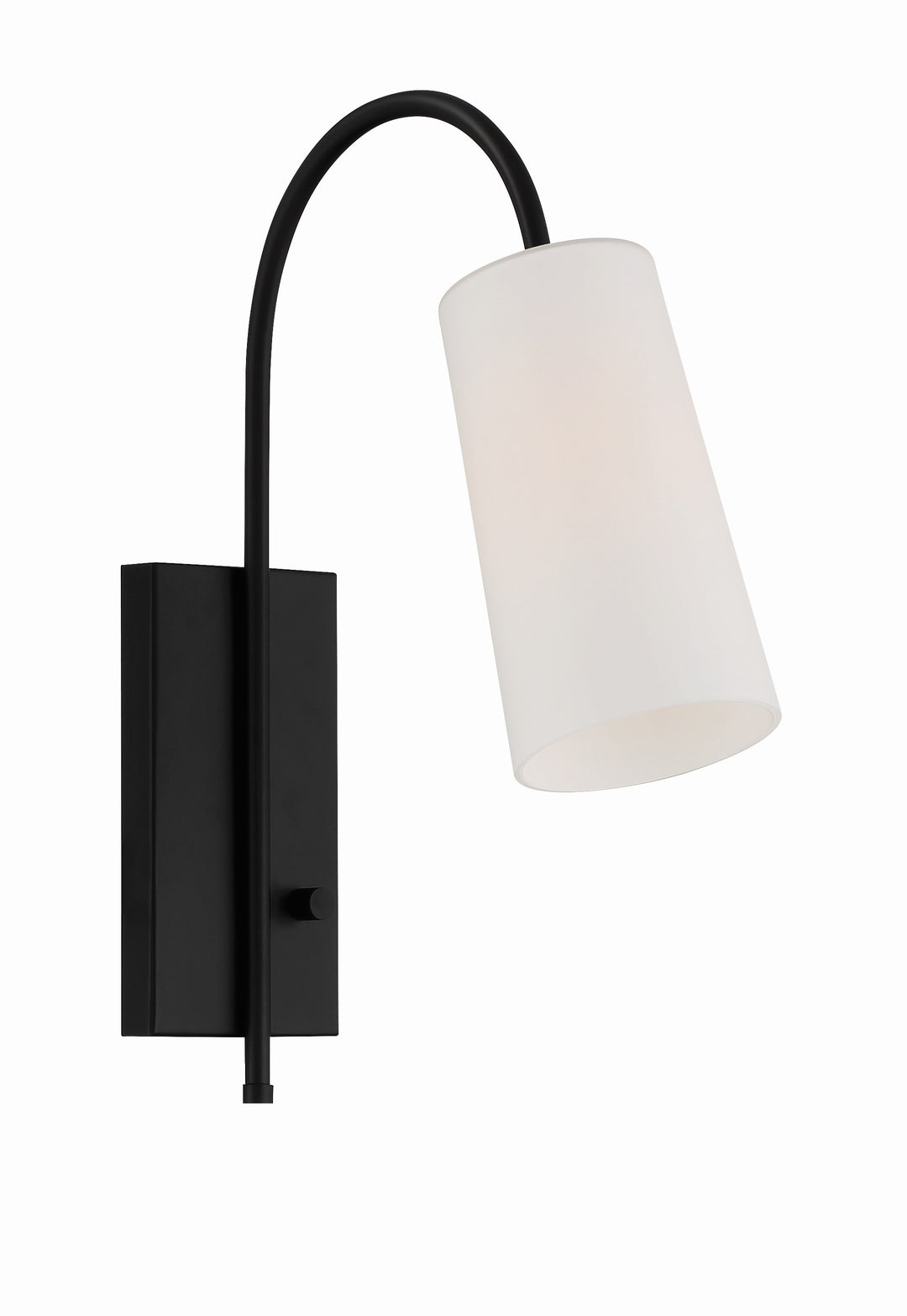 Alexa 1 Light Matte Black Task Sconce