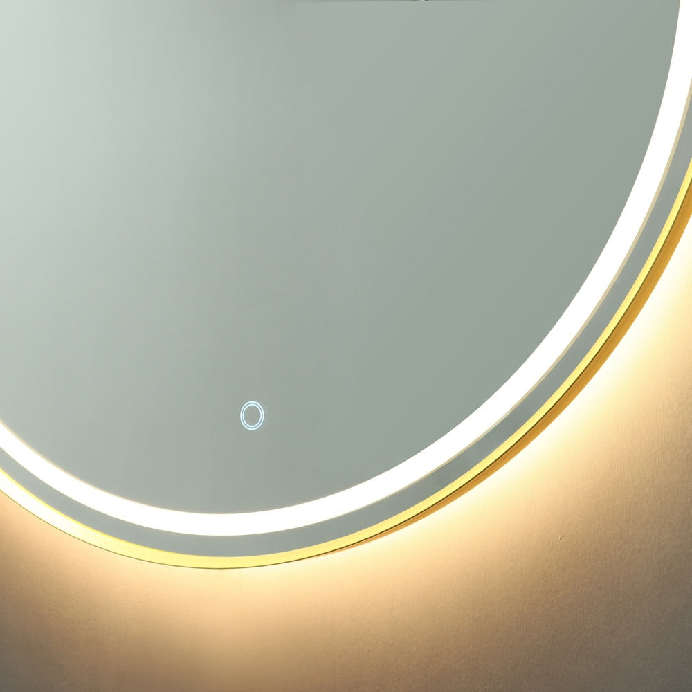 Reflections Collection Round Bathroom Mirror Brushed Brass