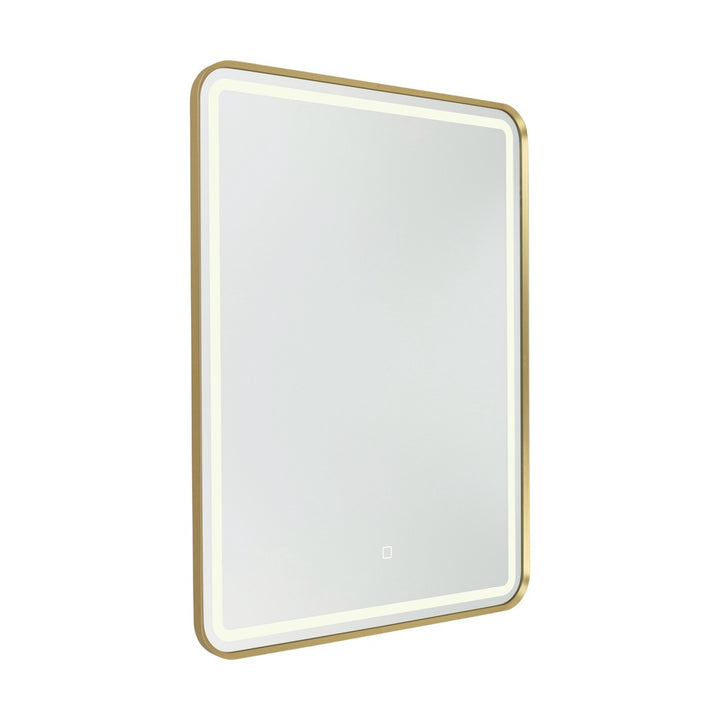 Reflections Collection Rectangular Bathroom Mirror Brushed Brass