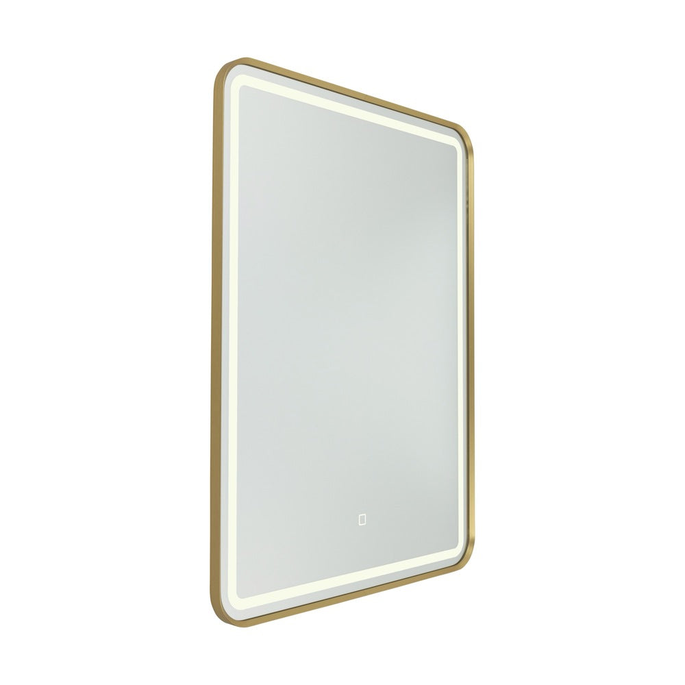 Reflections Collection Rectangular Bathroom Mirror Brushed Brass