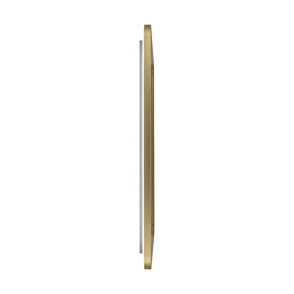 Reflections Collection Rectangular Bathroom Mirror Brushed Brass