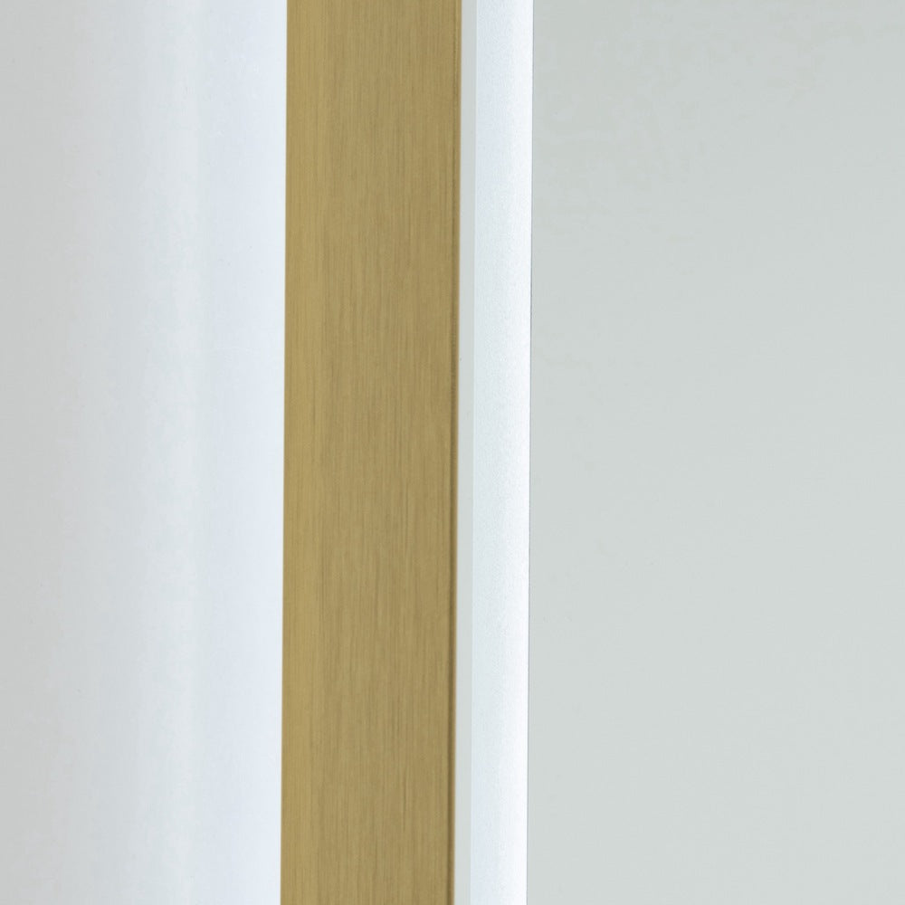Reflections Collection Rectangular Bathroom Mirror Brushed Brass