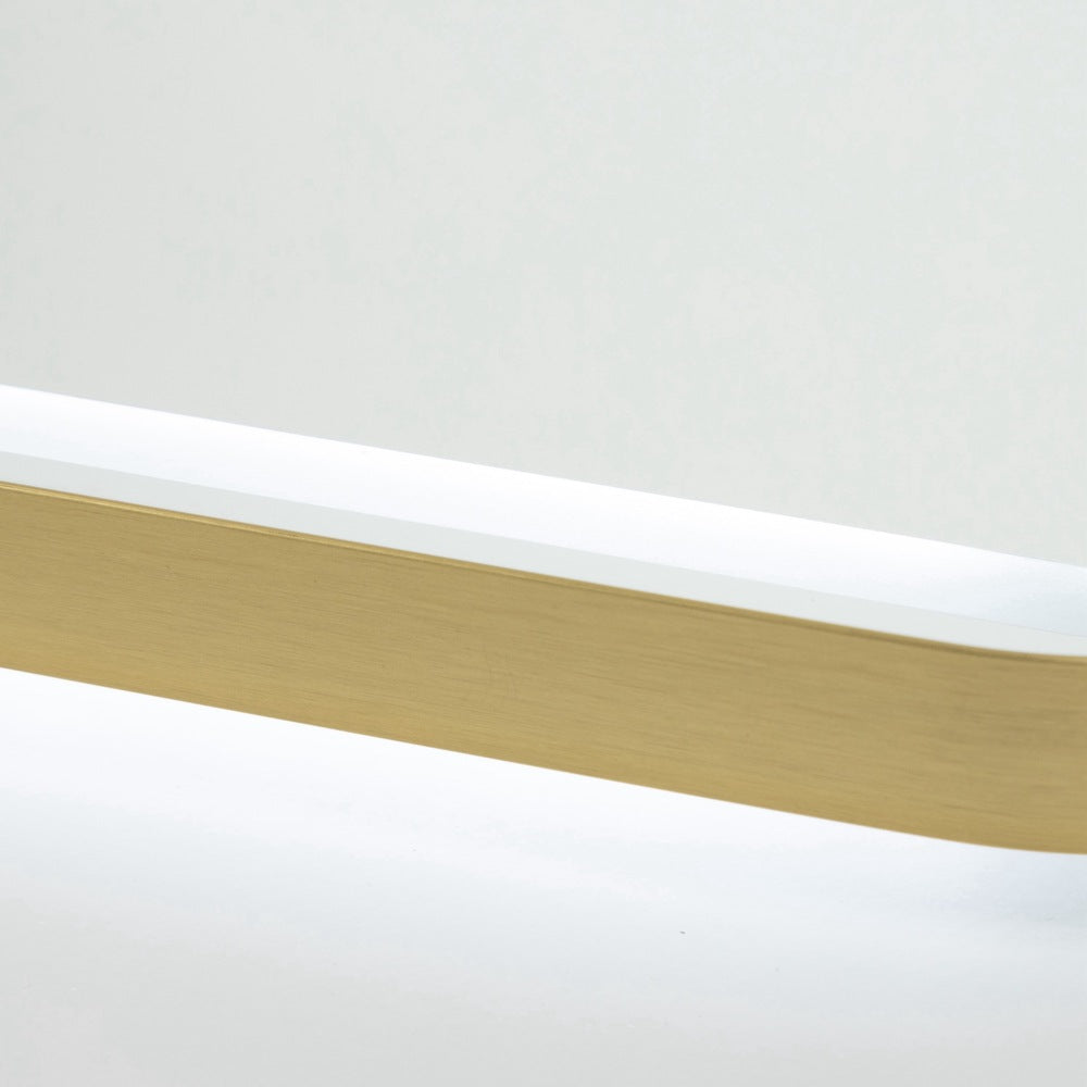 Reflections Collection Rectangular Bathroom Mirror Brushed Brass