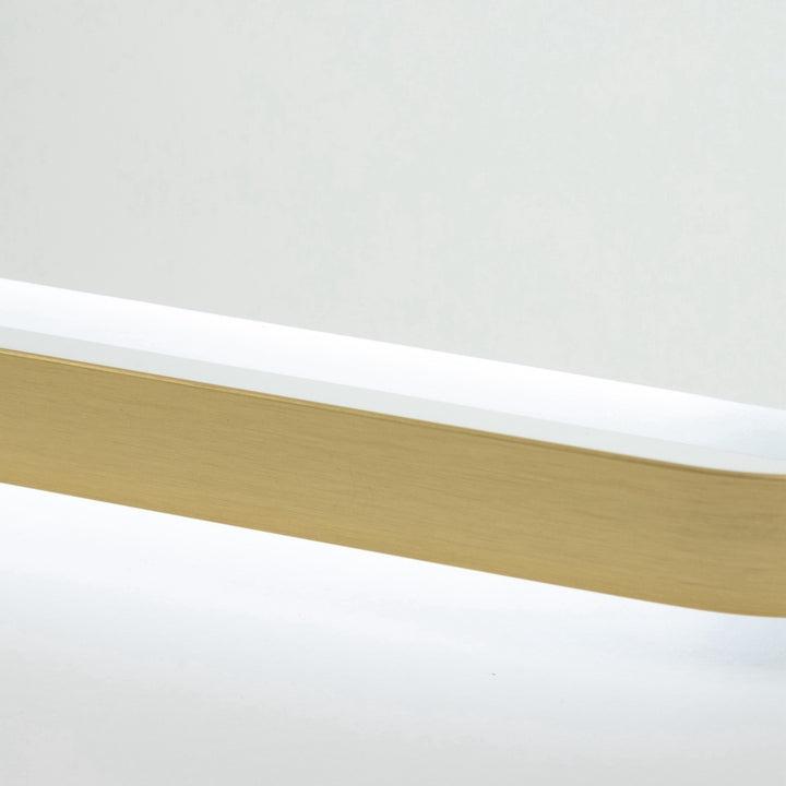 Reflections Collection Rectangular Bathroom Mirror Brushed Brass