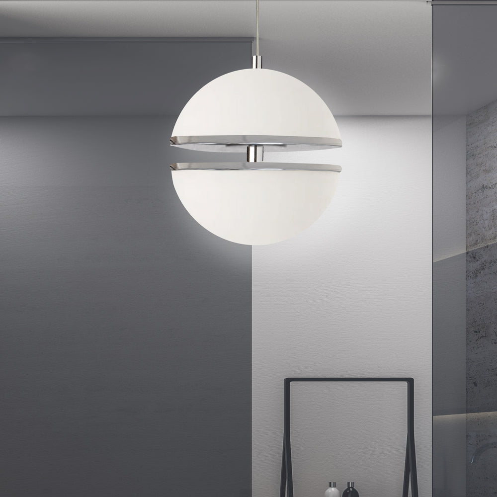 30W Pendant, PC w/ WH Glass