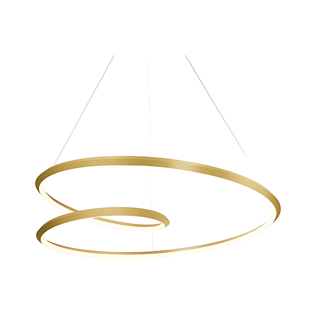 Ampersand 39-in Brushed Gold LED Pendant