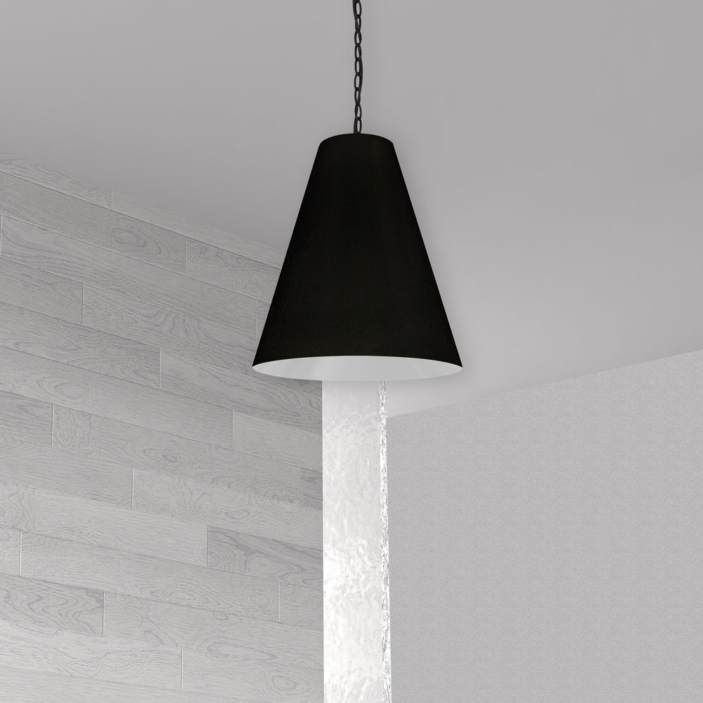 1LT Anaya Medium Pendant,  MB w/ BK Shade