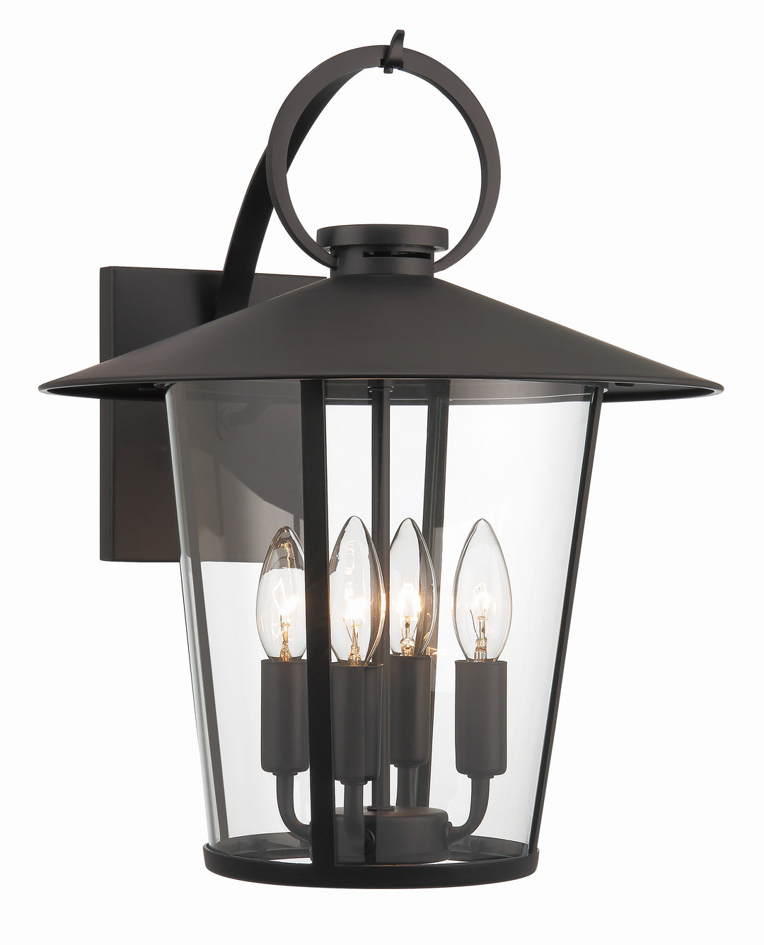 Andover 4 Light Matte Black Outdoor Sconce