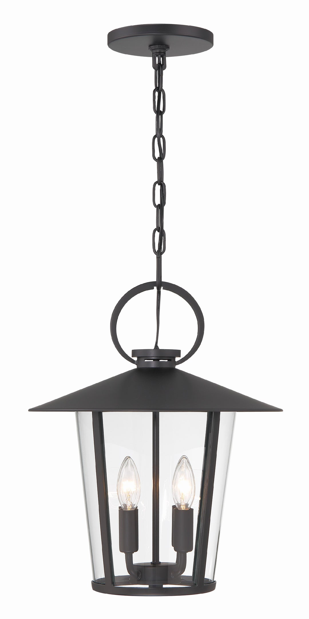 Andover 4 Light Matte Black Outdoor Pendant