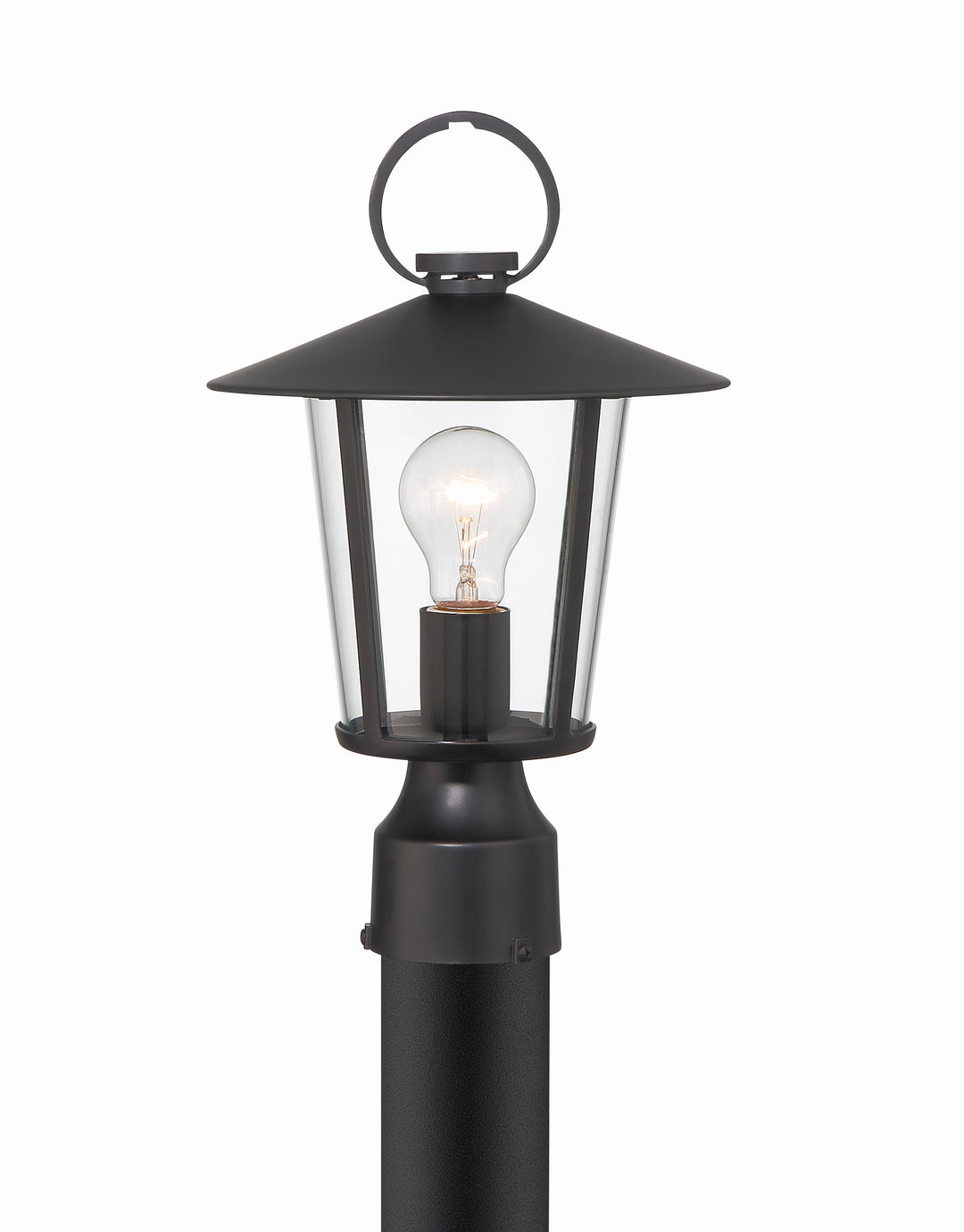 Andover 1 Light Matte Black Outdoor Post
