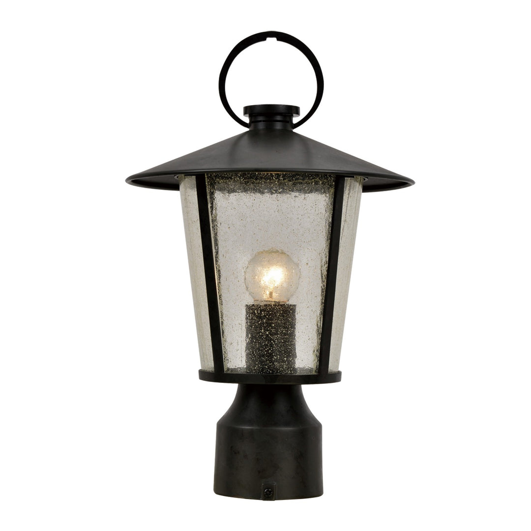 Andover 1 Light Matte Black Outdoor Post