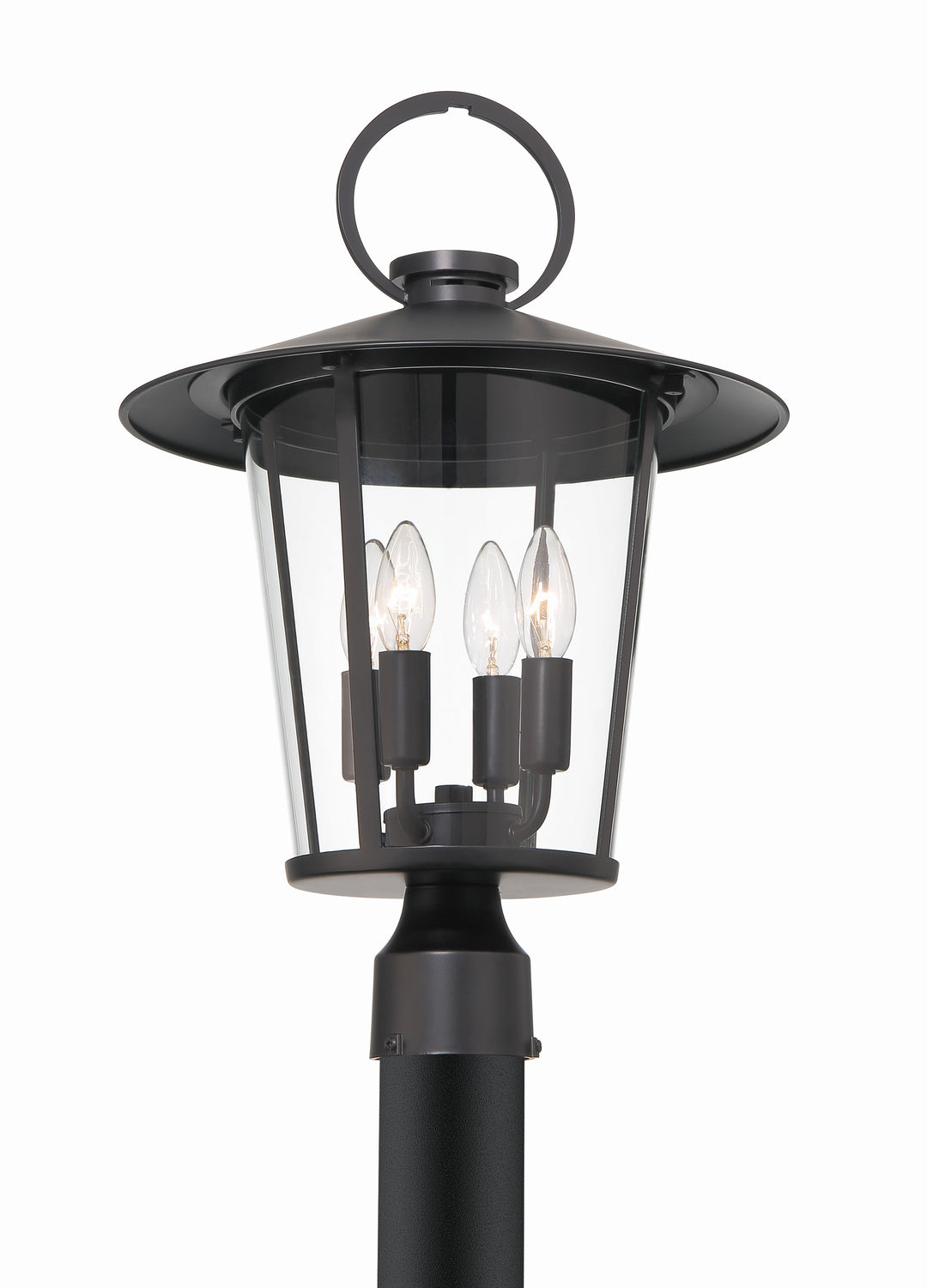 Andover 4 Light Matte Black Outdoor Post