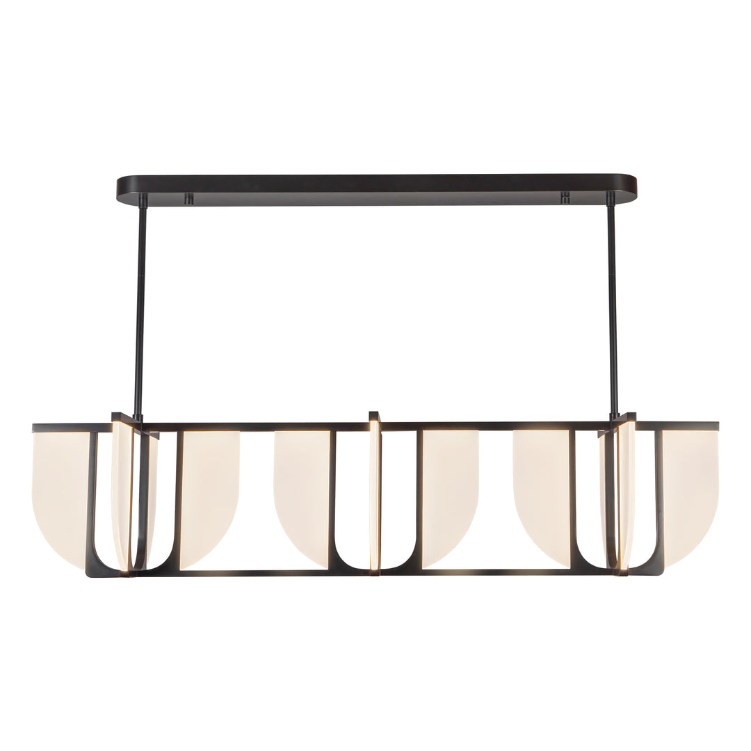 Anders 59-in Black dimmable LED Linear Pendant