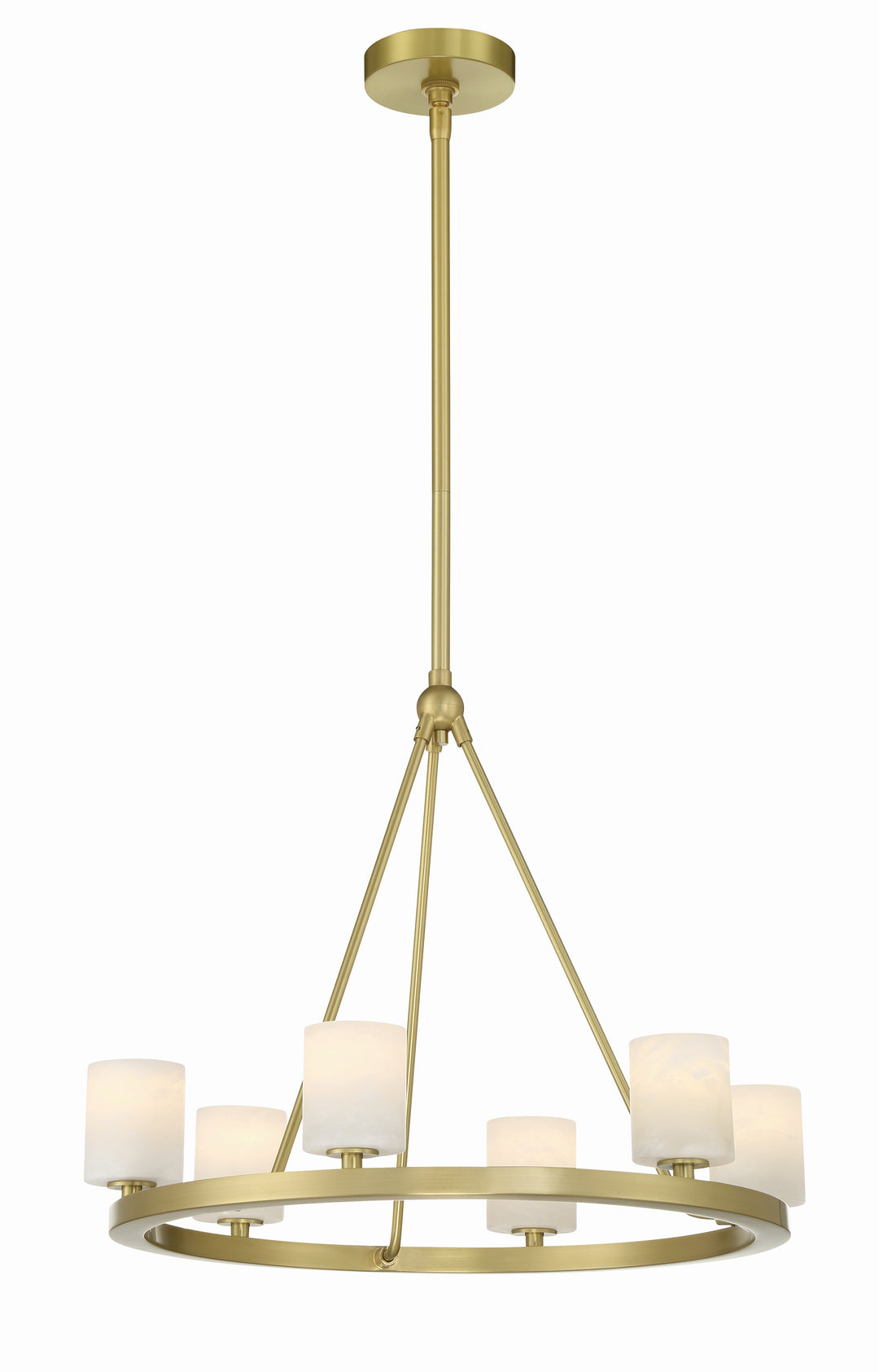 Aragon 6 Light LED Soft Brass Chandelier