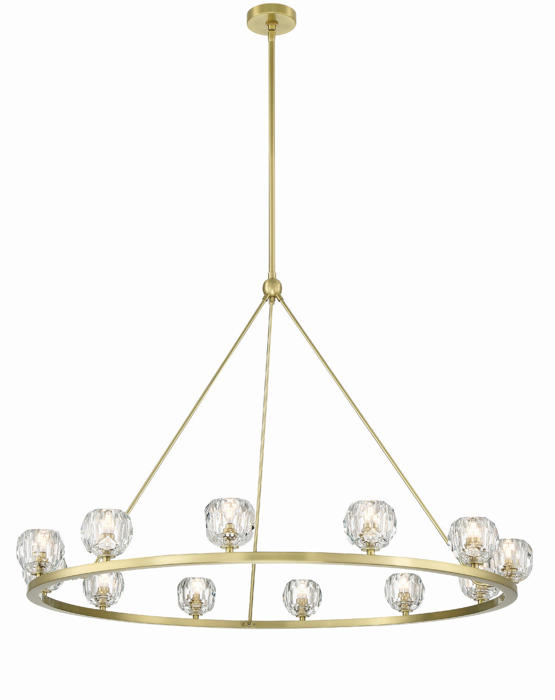 Aragon 12 Light LED Soft Brass Chandelier