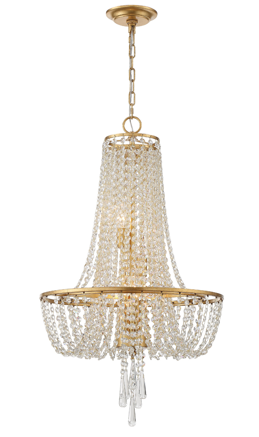 Arcadia 4 Light Antique Gold Chandelier