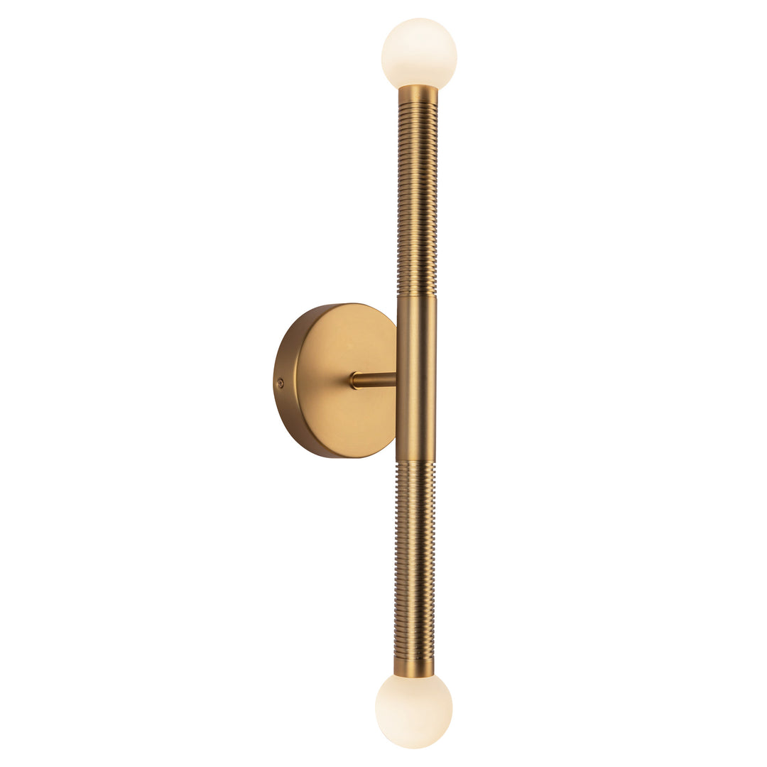 Arden 23-in Brushed Gold/Opal Glass LED Wall/Vanity Light