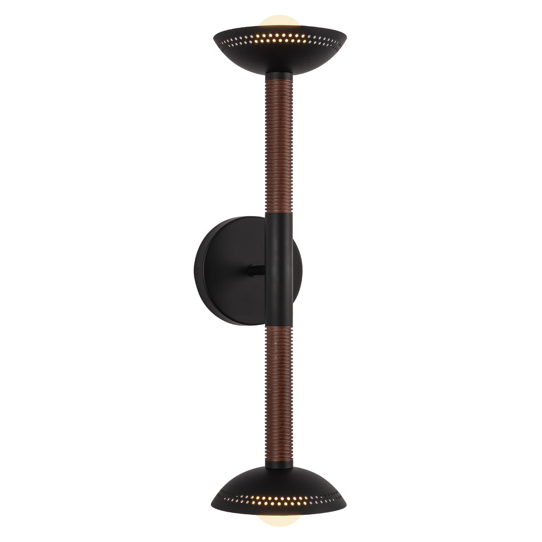 Arden 23-in Matte Black/Opal Glass LED Wall/Vanity Light