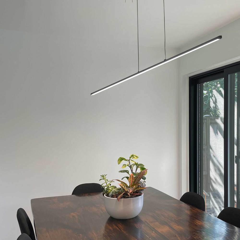 56W Horiz Pendant MB w/ WH Acrylic Diffuser