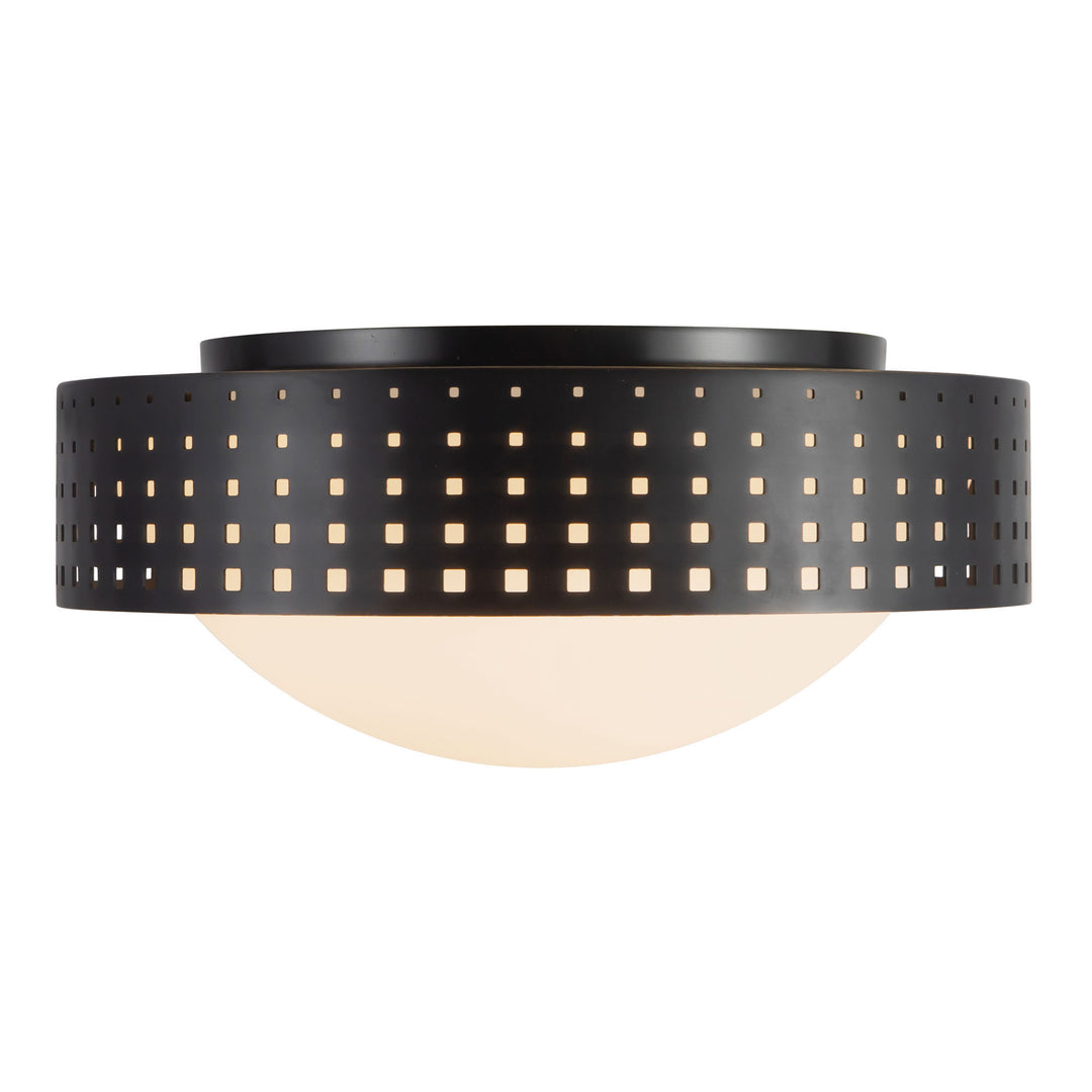 Astoria 14-in Black Flush Mount