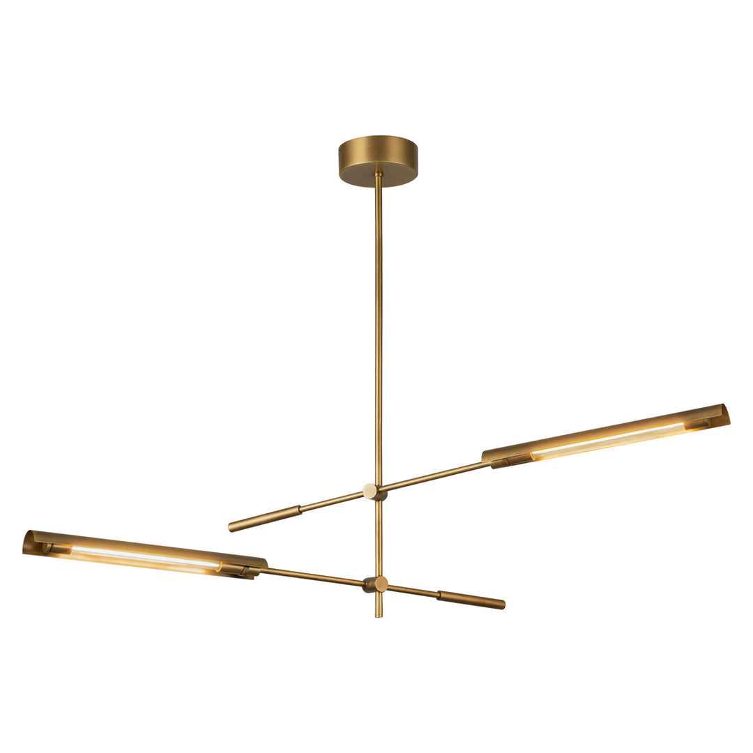 Astrid 42-in Metal Shade/Vintage Brass LED Multi Pendant