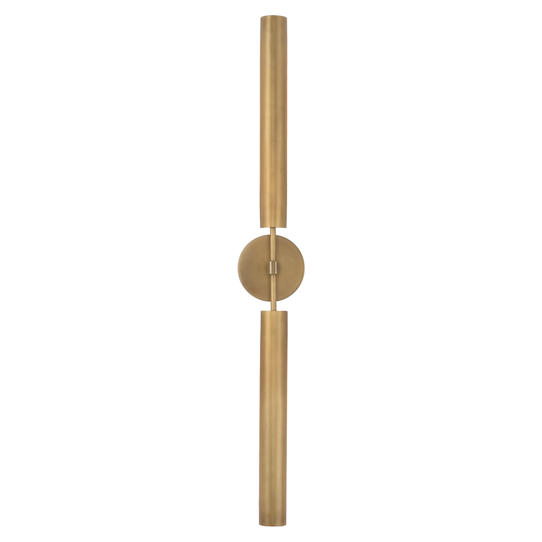 Astrid 35-in Metal Shade/Vintage Brass LED Wall/Vanity