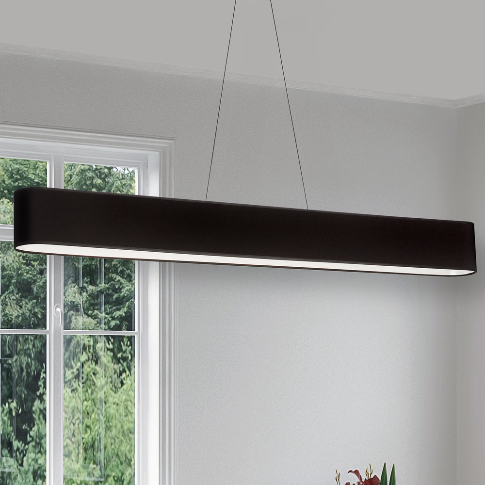 30W Horiz Pendant, Jtone BLK shade, MB