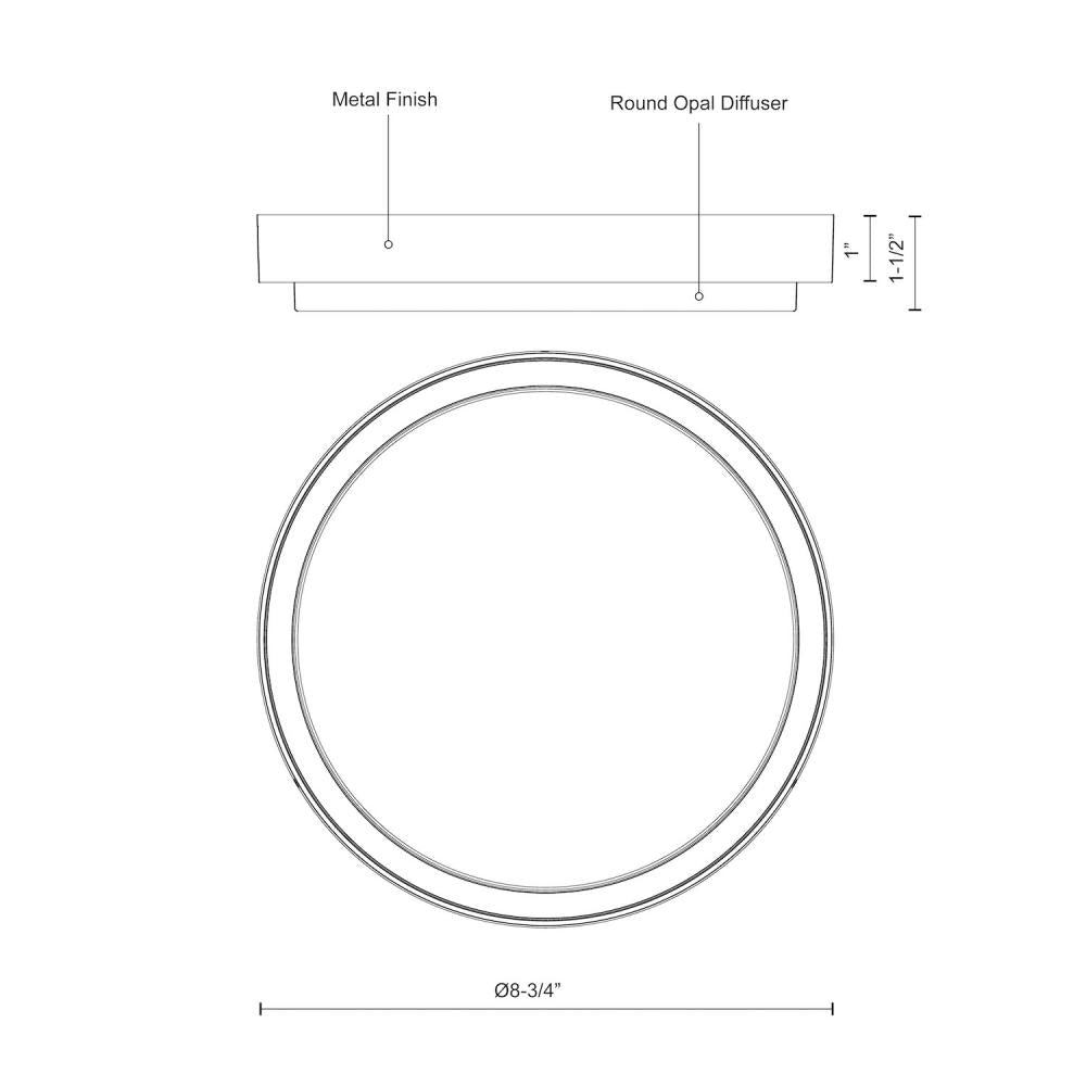 Bailey Gray LED Exterior Ceiling