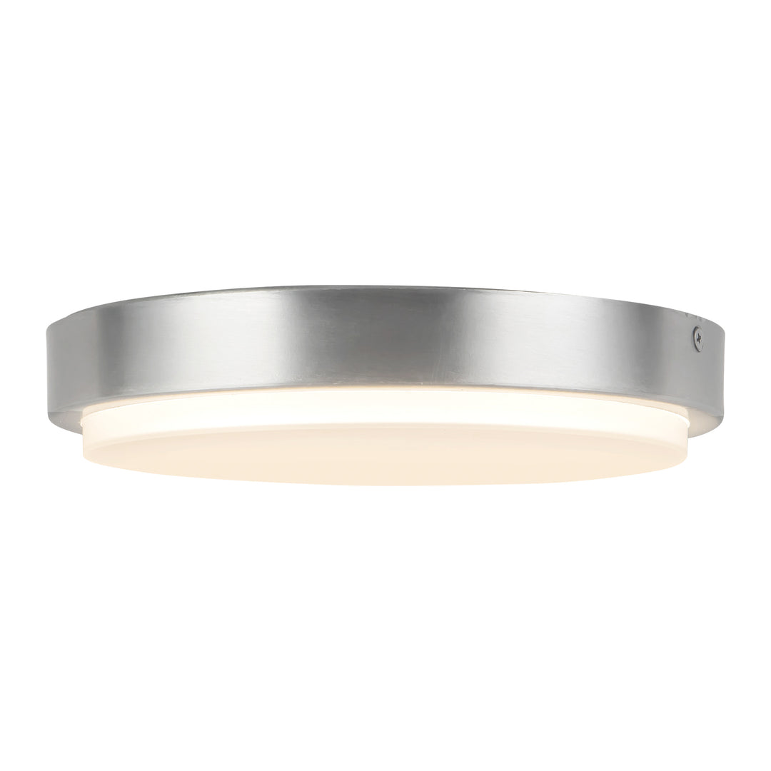 Bailey 9-in Silver dimmable LED Outdoor Ceiling Light