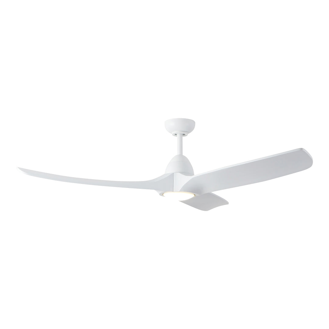 Baylor 60-in White dimmable dimmable LED Ceiling Fan