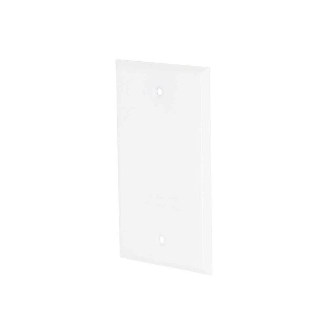 1G VERT/HORIZ WP COVER BLANK - WHITE