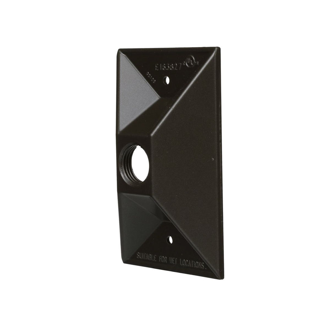 1G WP CLUSTER CVR (1) 1/2 IN. OUTLET BRZ