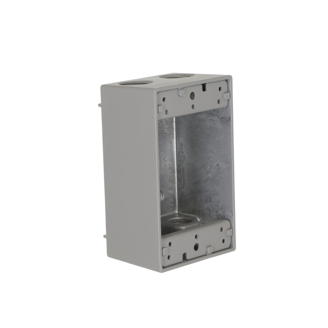1G WP BOX (5) 1/2 IN. OUTLETS - GRAY