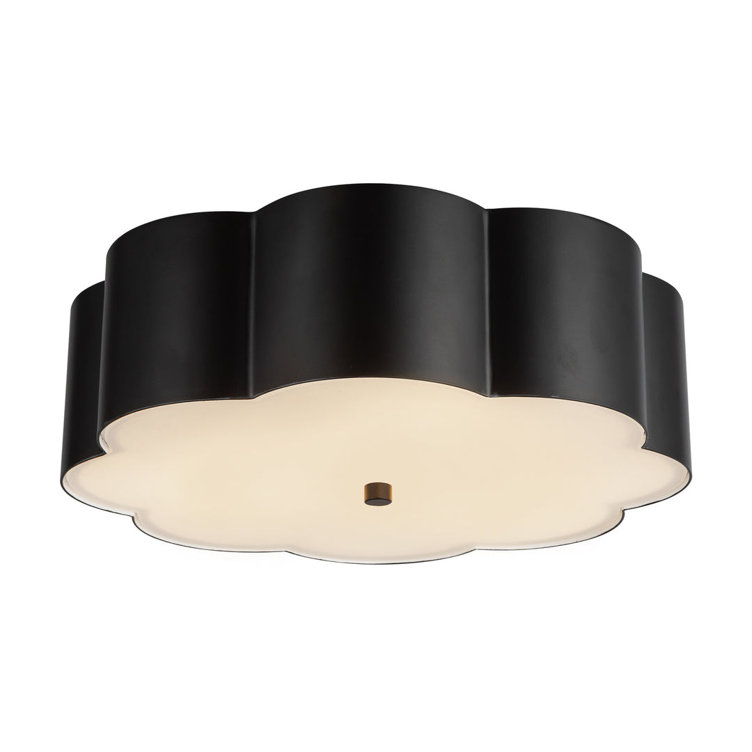Blossom 14-in Matte Black Socket Flush Mount