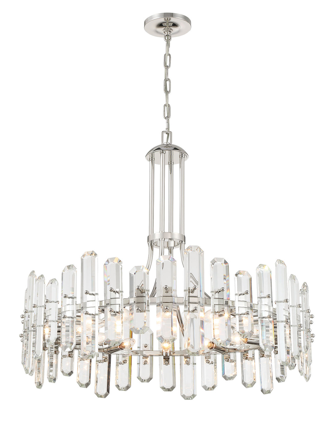 Bolton 12 Light Polished Nickel Chandelier
